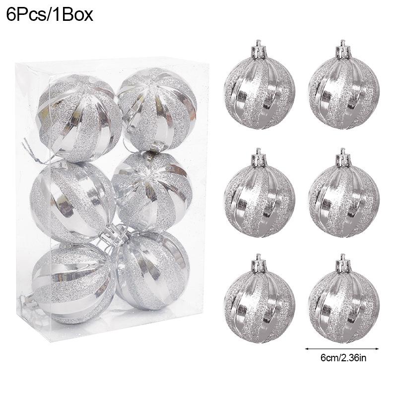 6szt 6cm bombki choinkowe ozdoby choinkowe wiszące zawieszki Navidad Noel noworoczny świąteczny wystrój imprezy do domu