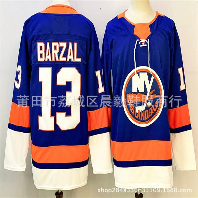 New York Islanders Ice Hockey Jersey Barzal 13 Schaefer 71 Embroidered Adult Mens Team Uniform
