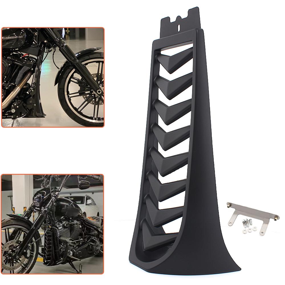 Motorcycle Part Gloss Black Front Chin Fairing Spoiler Lower Radiator Cover For Harley Softail Street Bob Breakout Fat Bob 2018+
