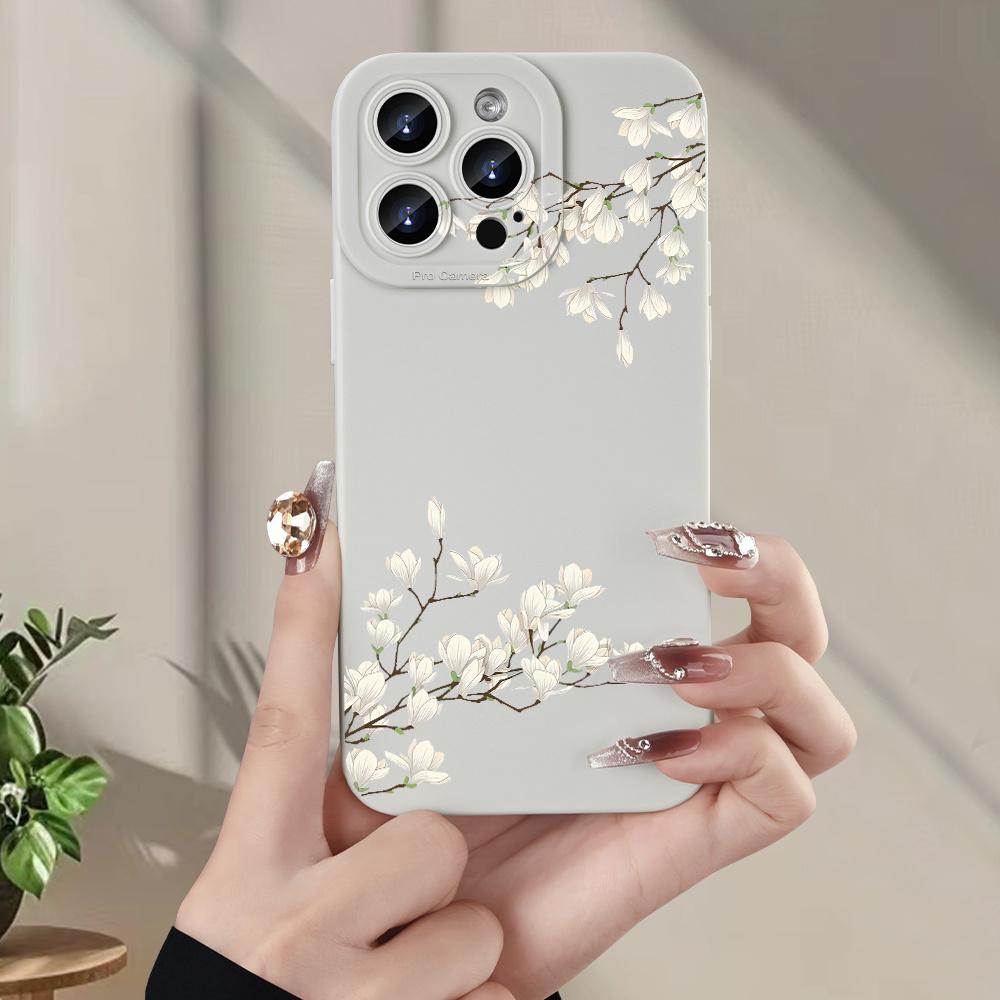 Creative flower pattern phone case suitable for iPhone 17 16 15 14 13 12 11 Pro/Max/Plus anti drop and shockproof back cover