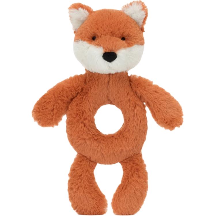 

JELLYCAT Серия Shy Маленький лисенок Звонит в колокольчик Успокаивающая плюшевая игрушка Высота 18 см оранжевый