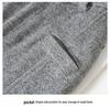 Women's Gray Wool Tweed Wide-Leg Cropped Pants with Velvet Lining - Autumn/Winter New Style