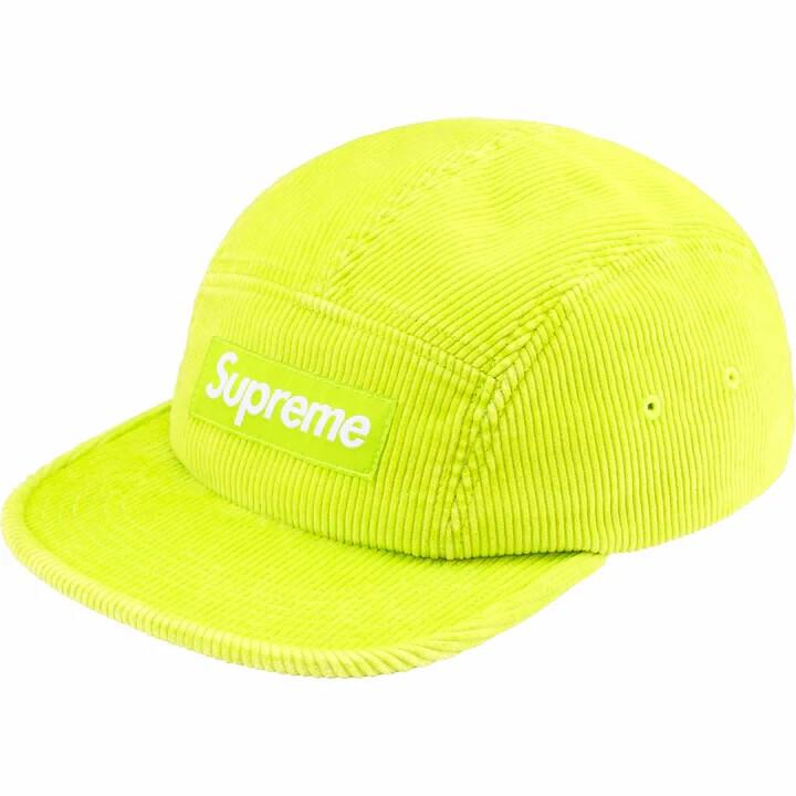 Supreme Corduroy Camp Cap Neon Yellow One-Size