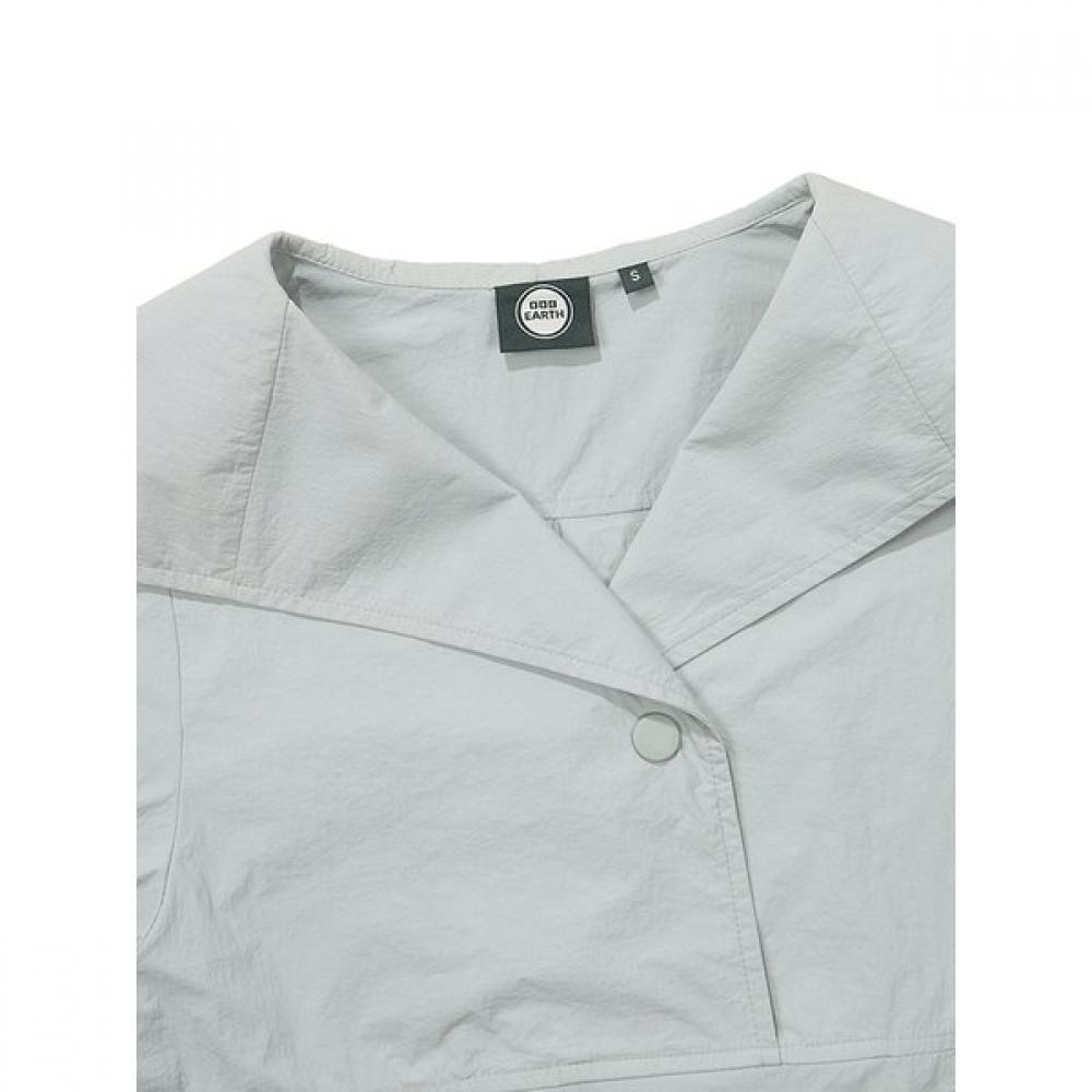Women S Anorak   Sailor Collar Short Sleeve  Khaki 