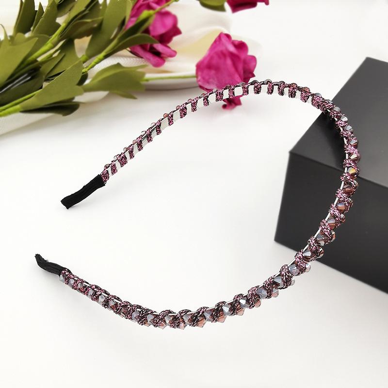 Fashion Girls Hair Accessories Crystal Hair Band Hair Hoop for Women Rhinestone Bezel Headwear Thin Headband Chic Hairbands