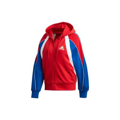 Sweat à capuche zippé intégral Colorblock Femme Sweats à capuche Rouge FS2455