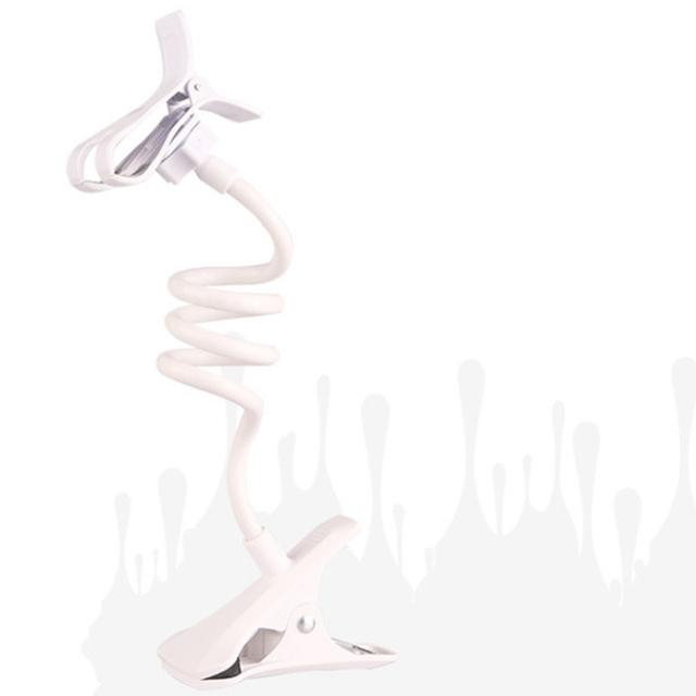 

Универсальный держатель для мобильного телефона, гибкий держатель для ленивого пользователя, регулируемый зажим для сотового телефона, домашняя кровать, настольный кронштейн, подставка для смартфона белый