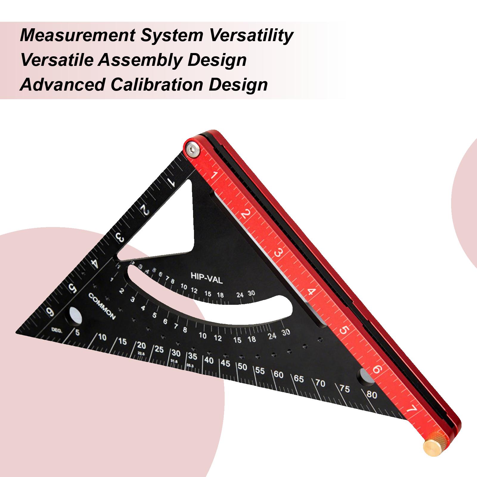 Столярный угольник Столярный комбинированный угольник Треугольная линейка из алюминиевого сплава для разметки каркаса Домашний China Mainland