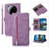 For Xiaomi 15 Ultra Case Zipper Pocket 9 Card Slots PU Leather Phone Cover with Wrist Strap
