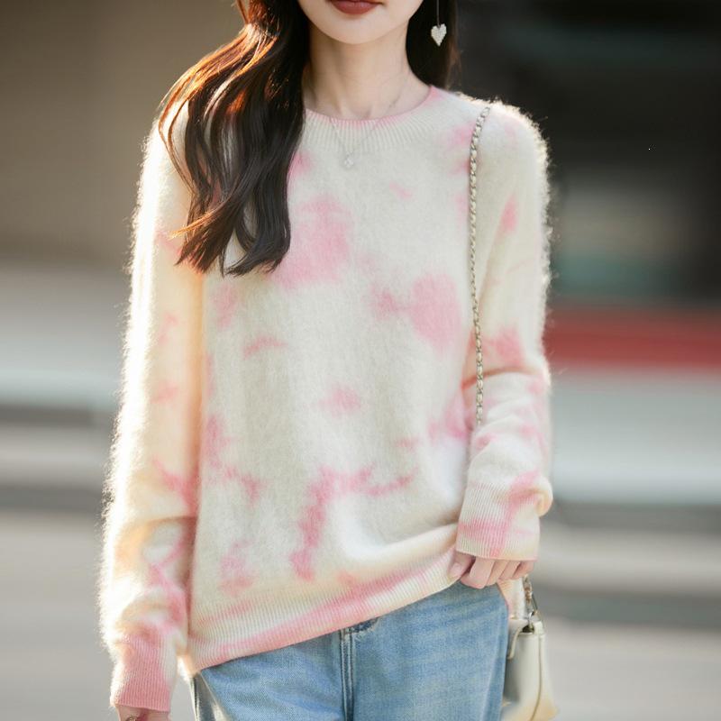 Soft Brushed Wool Sweater: 2026 Autumn/Winter Round Neck Knitwear - Loose Fit Women's Top