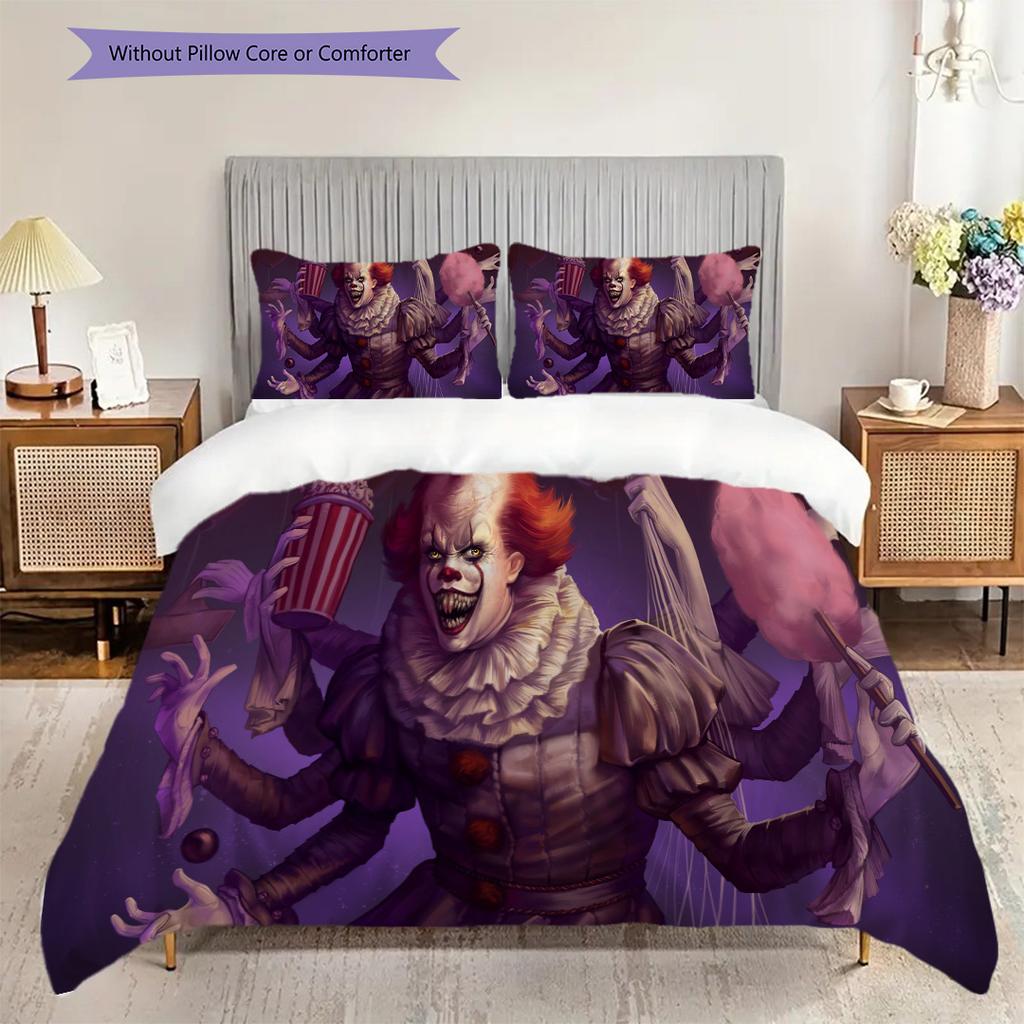 Halloween Horror Icons Comforter Set Bedding 1 Duvet Cover 2 Pillowcase Without Core Duvet Cover And Pillowcase Soft And Comfortable