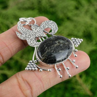 Daughters Day Sale Sterling Silver Silver Leaf Jasper Gemstone Pendant Jewelry