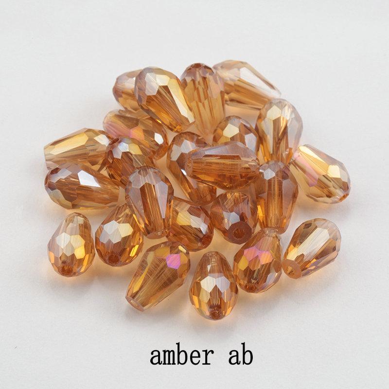 6X8MM Best Sell Crystal Tear Drop Shape Beads Glass Beads