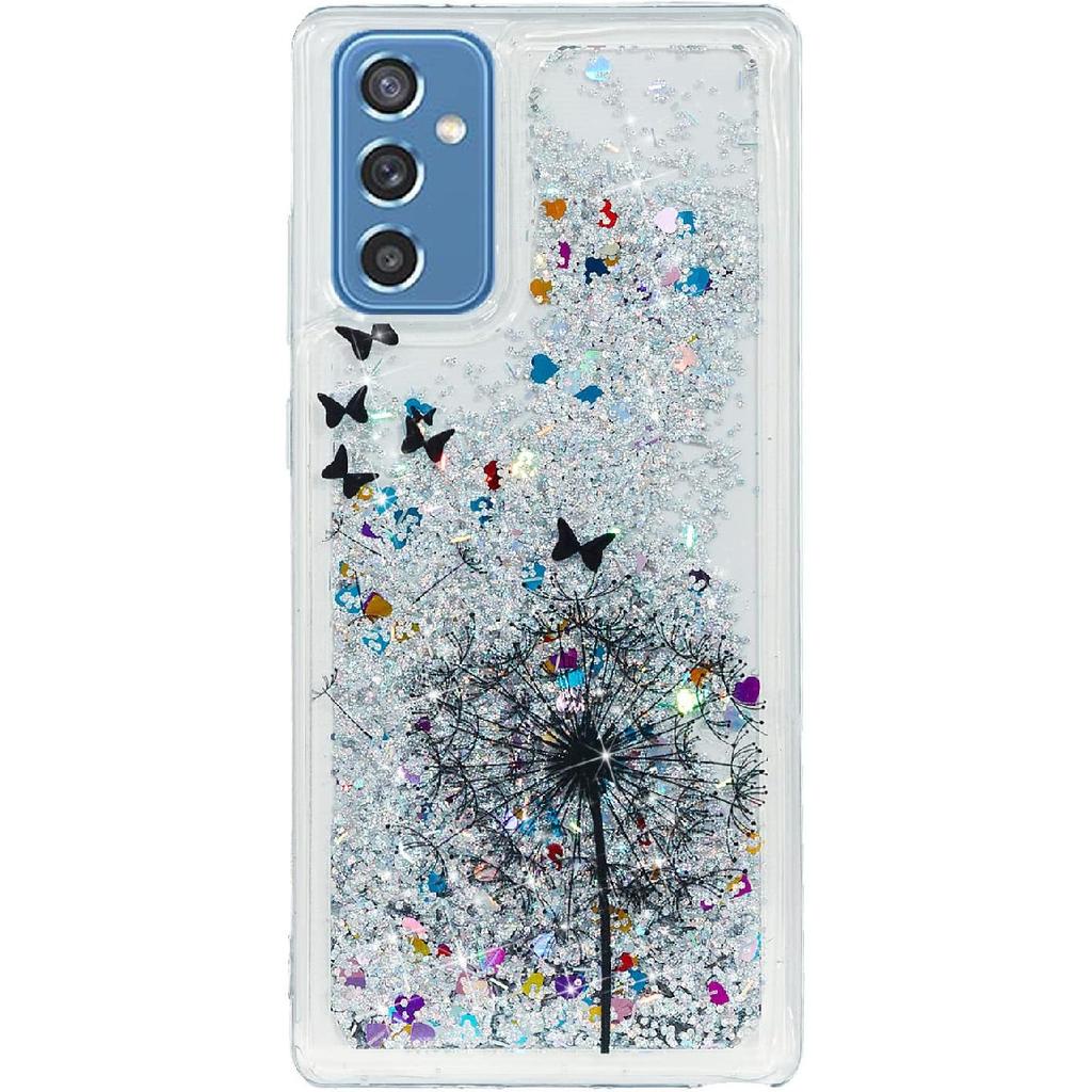 OOPKINS Glitter Case for Samsung Galaxy A35 5G for Girl Sparkle Flowing Shiny Quicksand Transparent Soft TPU Silicone Bumper Shockproof Protective