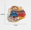 City refrigerator stickers, Beijing Nanjing scenic spots, Chinese style travel souvenirs, landmarks, cartoon 3D magnetic sticker
