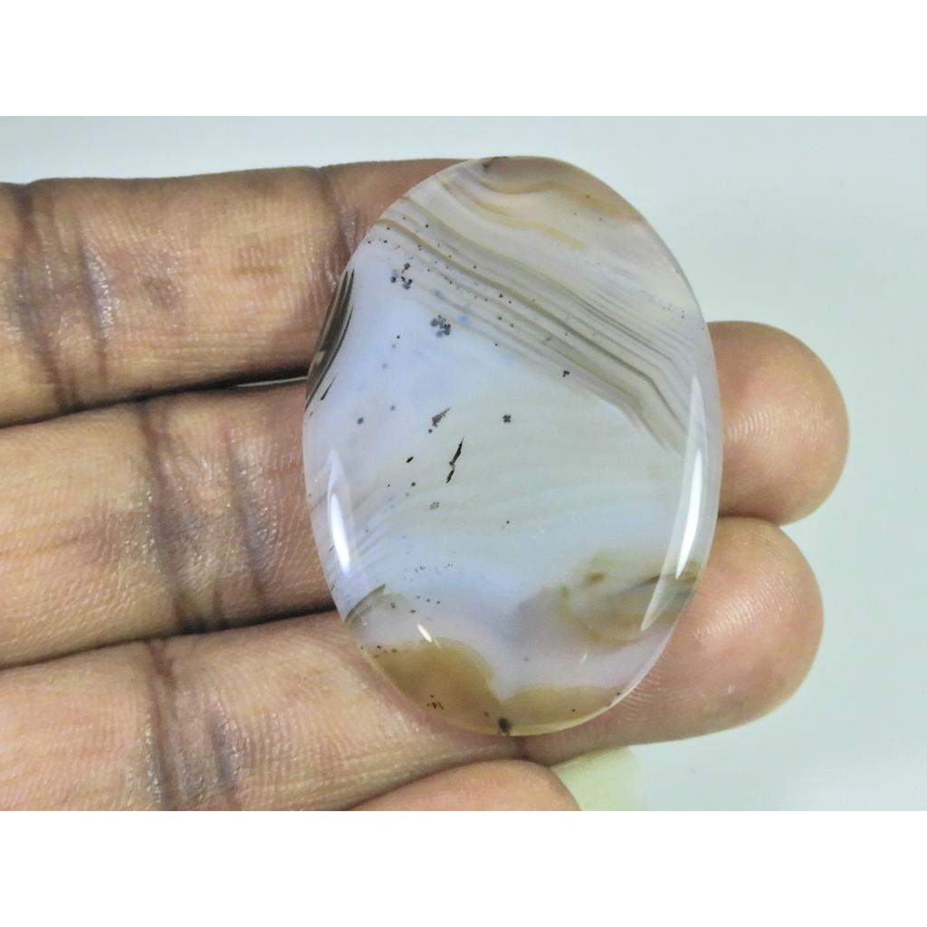 32X45X05MM Natural Montana Agate Oval Shape Cabochon Loose Gemstone 60Cts. B-294