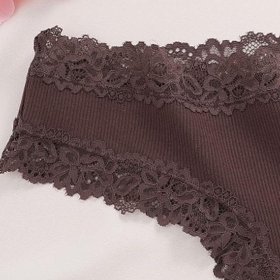 Kadınlar İçin Pamuklu Tanga Külotlar, Seksi Dantel Kenarlı İç Çamaşırı, Düşük Bel Yumuşak Nefes Alabilir Külotlar, T-Arkalı Esnek Bayan Külotları