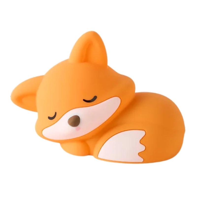 LED Rechargeable Cartoon Animals Lamp Children Bedside Lamp Silicone Wireless Night Light Dimmable Night Light Enduring