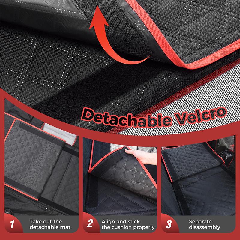 Waterproof Dog Car Seat Cover with Detachable Board - Scratch & Dirt Resistant