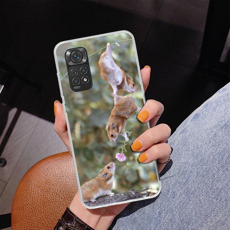 Cute Lovely Pet Hamster Phone Case For Xiaomi Redmi Note 15 14 13 12S 12 11 Pro Plus 14S 11S 11E 10 10S 11T 5G Personalized Cove