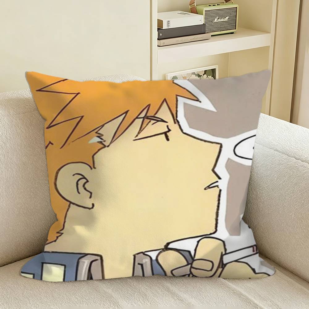 FAFullmetal Alchemist Anime Merchandise Square Sofa Pillow Cover Solid Color Living Room Home Decor Cushion Case