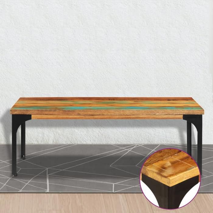 VidaXL Table basse 100 x 60 x 35 cm Bois de récupération solide