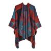 Women's Ethnic Style Thickened Shawl Cape: Autumn/Winter, Plus Size, Slit Design, Travel Scarf