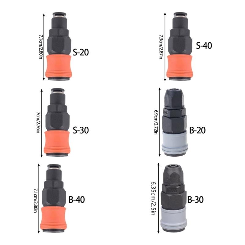 C Type Pneumatic Fittings Tube Quick Connectors Concealed Steel Detent Ball Double Stage Sealing Protect For Longevity