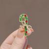 Cute and Simple Green Christmas Tree Brooch, Personalized Light Luxury, High-end, Niche Design, Christmas Atmosphere Brooch