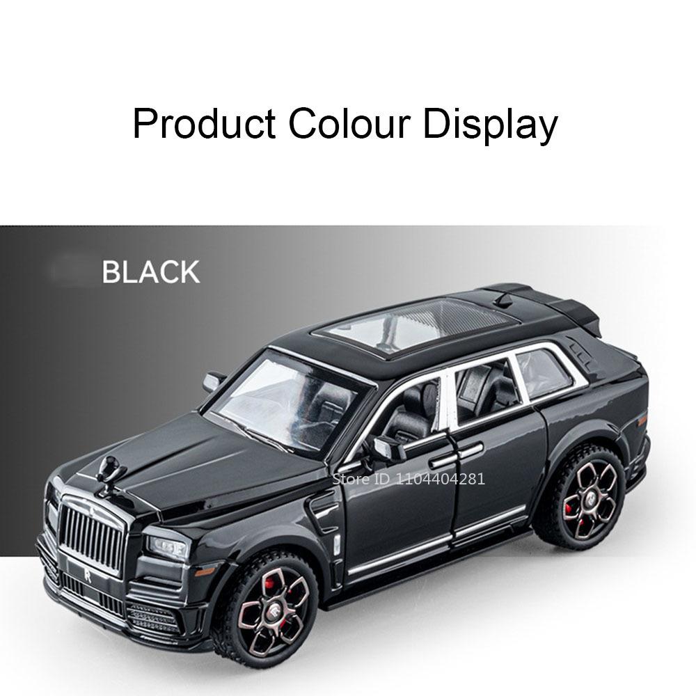 1:36 Rolls-royce Cullinan 911 Legierung Miniaturmodell Diecast Spielzeugauto Türen geöffnet Sound Licht Rückzugsfahrzeuge Autos Dekorationen