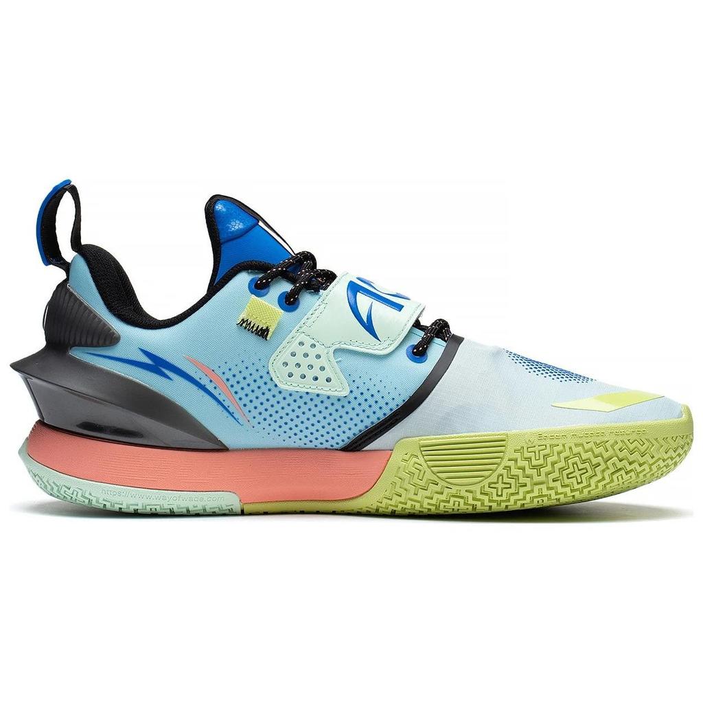 Li Ning All City 10 V2 Tendenza Sportiva Versatili Antiscivolo Resistenti all'Usura Traspiranti Scarpe da Basket Basse Sneakers da Uomo Blu ABAS059-18