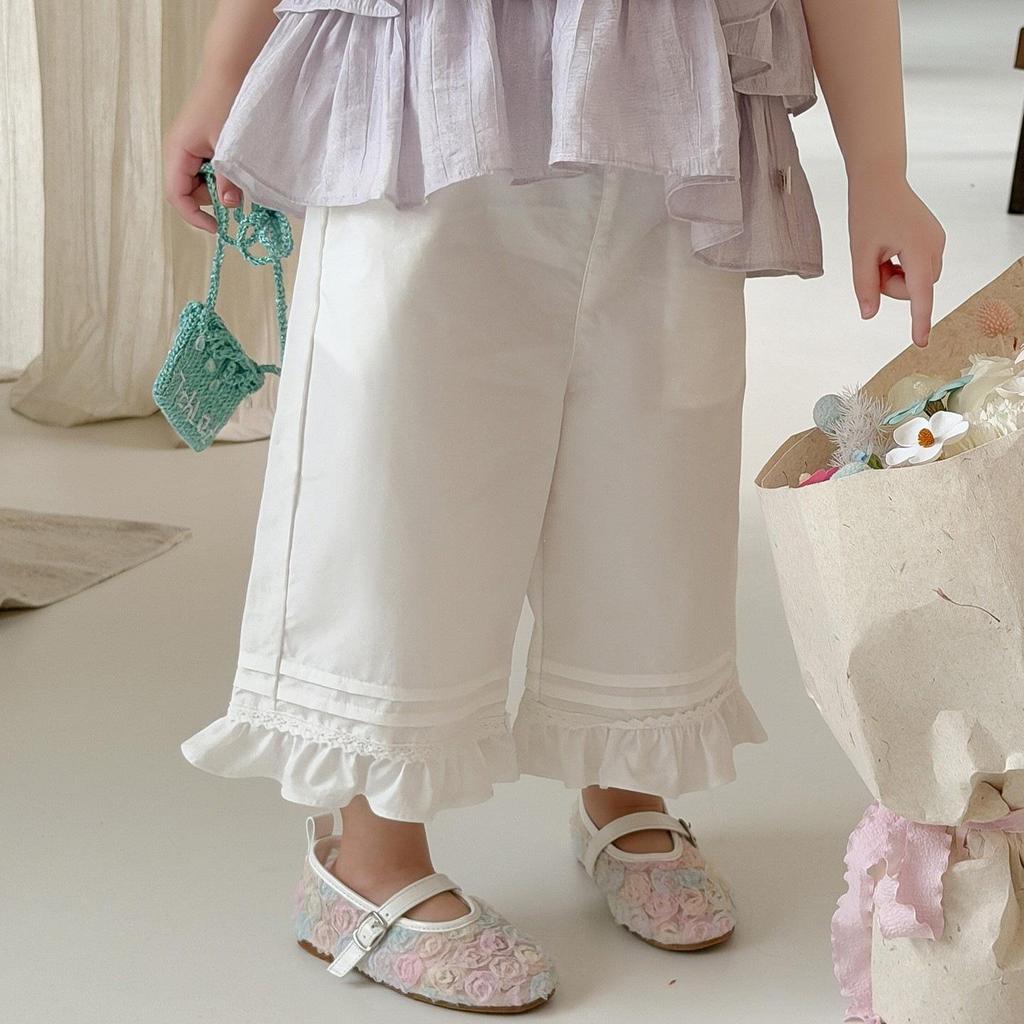 Large Size 26 New Summer Girls' Korean Halter Doll Top & Wide-Leg Pants Set - 710531