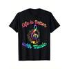 Life Is Better With Music Treble Clef Graphic Tee Men Casual Short Sleeve Cotton TShirt
