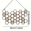Rustic Hanging Earring Holder,Honeycomb Earring Organizer Wall Mount Earring Display Wood Hanging Jewelry Organizer For Earrings