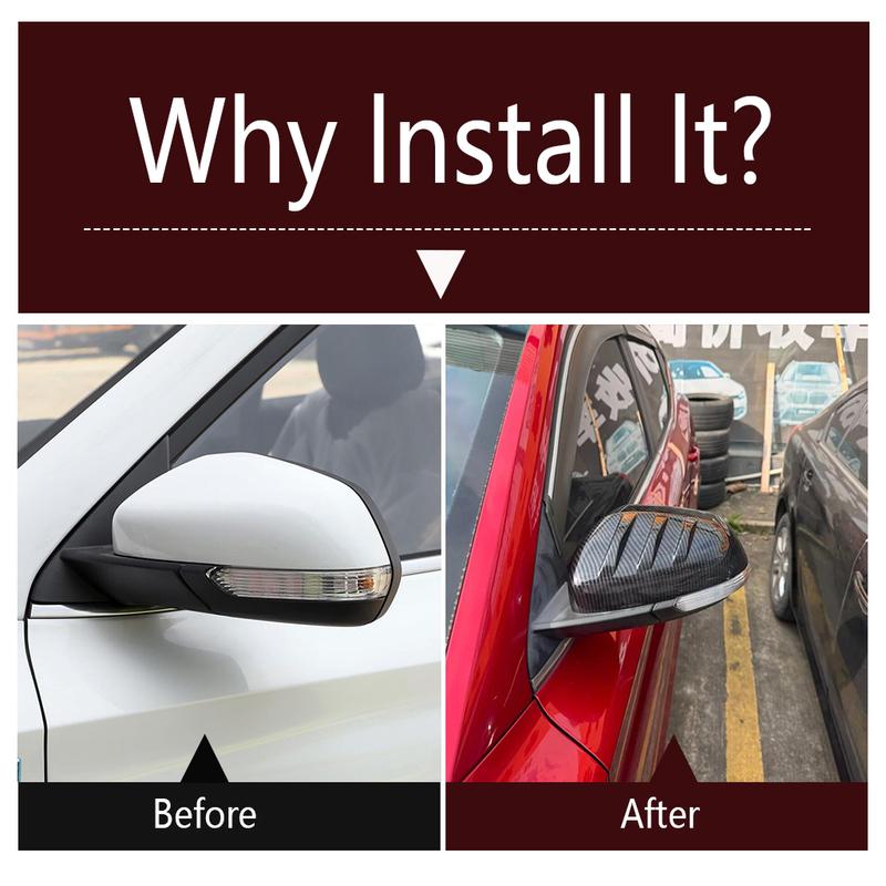 Car Side Rearview Mirror Cap Shell Protective Decoration Cover Trim For MG ZS 2018 - ABS Chrome / Carbon Fiber Accessories
