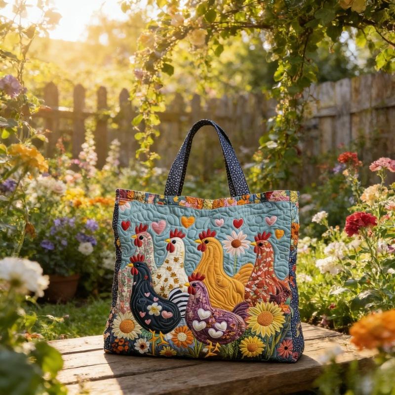 Handbag New Fashion Quilted Digital Printing Tote Bag Commuter Casual Cotton Bag Autumn and Winter Bag Multi-function Bag