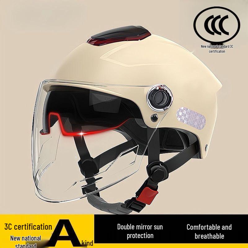 2025 Universal Sunscreen Double Lens Motorcycle Helmet for All Seasons