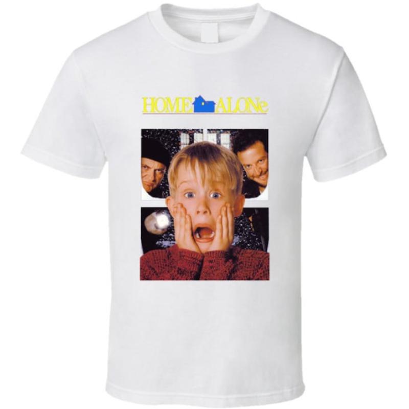 

Home Alone Christmas Movie Funny T Shirt Woman Man Summer Fashion Casual Cotton Graphic T Shirts Streetwear Tops Tee S