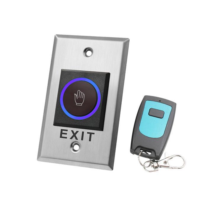 Brushed Stainless Steel Infrared Sensor Exit Switch - Concealed Mount, Contactless Button