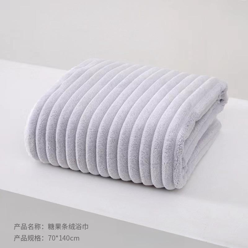 thin version Increase coral fleece bath towel, soft and quick absorbent bath towel, quick drying sports travel beach towel