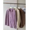 Retro Purple Corduroy Long-Sleeve Women's Shirt Jacket for Fall/Winter 2025