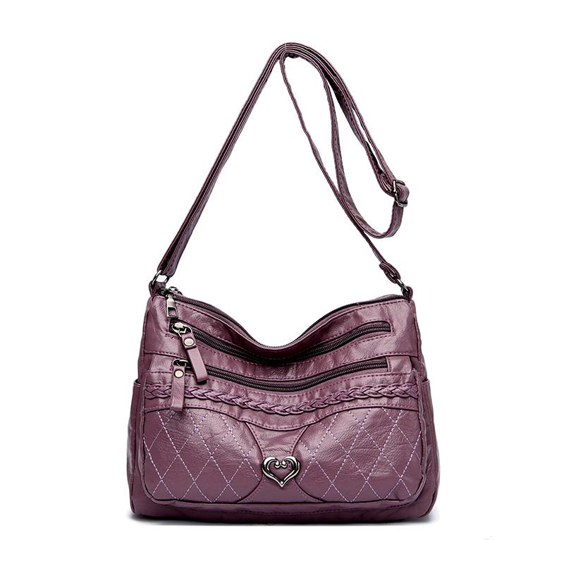 Мягкая кожаная сумка кроссбоди Женская сумка через плечо Маленькая квадратная сумка — фото 18