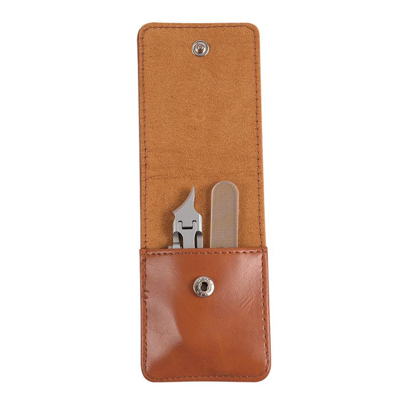 Portable Powder Steel Thin Nail Clippers Set with Anti-Splash Angled Flat Edge - New Model