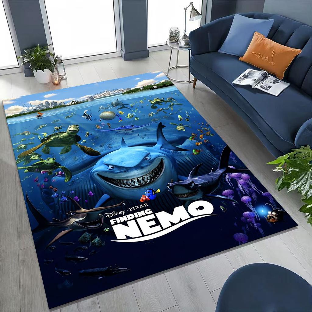 3D kreslený koberec Podmořský svět Hledá se Nemo pro ložnici, obývací pokoj, pohovku, dekorace na vchodové dveře domu, velká protiskluzová podlahová rohožka pro děti, dárek