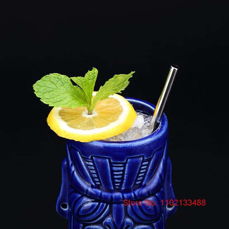Tazza da Cocktail in Ceramica da 450ml Totem Tiki Mugs Decorazione Festa Tropicale Hawaiana Bar Utensili per Bere Tazza da Birra Bevande Ingrosso