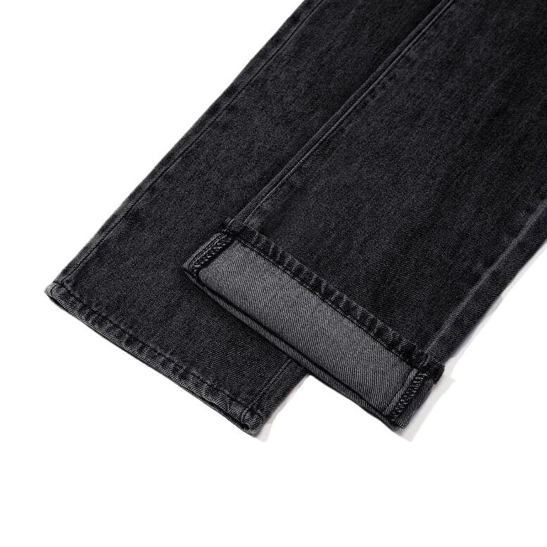 Women's High Waist Fleece-Lined Wide-Leg Jeans, Plus Size, Winter 2025, Slimming Straight-Leg, Floor-Length.