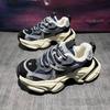 Winter fleece thickened fashion men's shoes popular stream men's sports casual dad shoes
