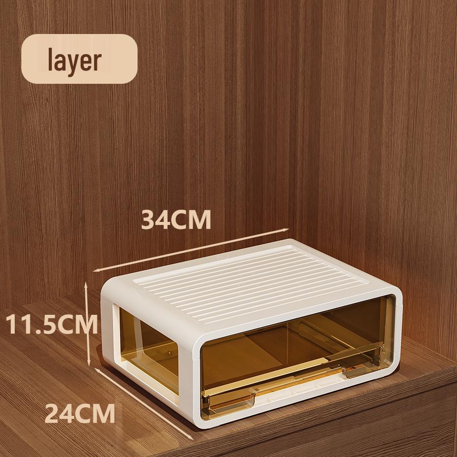 

Разделенный ящик для хранения нижнего белья и носков - Трехслойный пластиковый органайзер