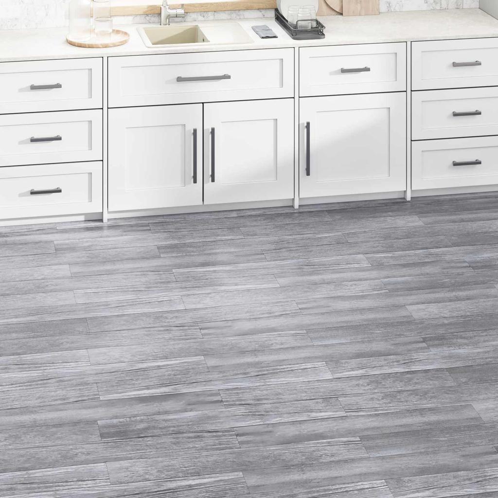 Floor Planks 5.02 m² 36 pcs PVC Matte Wood Grey