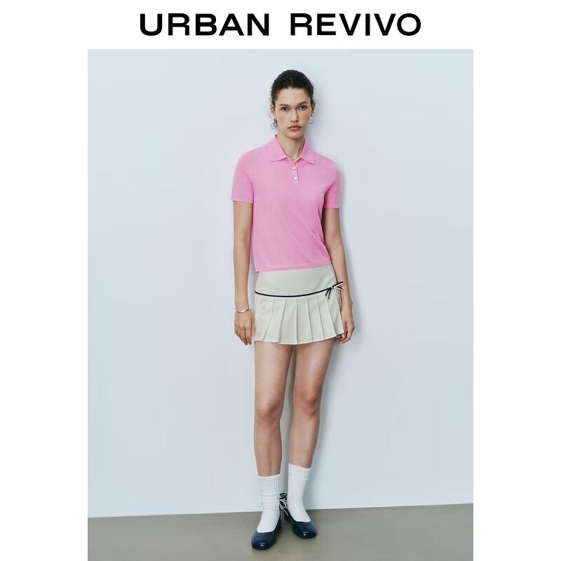 

UR 2025 Summer Bow Pleated A-line Mini Skirt XS